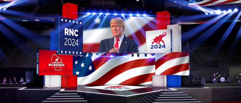 exclusive:-inside-the-republican-national-convention,-a-look-at-the-massive-stage-set-up-where-trump-will-accept-the-nomination