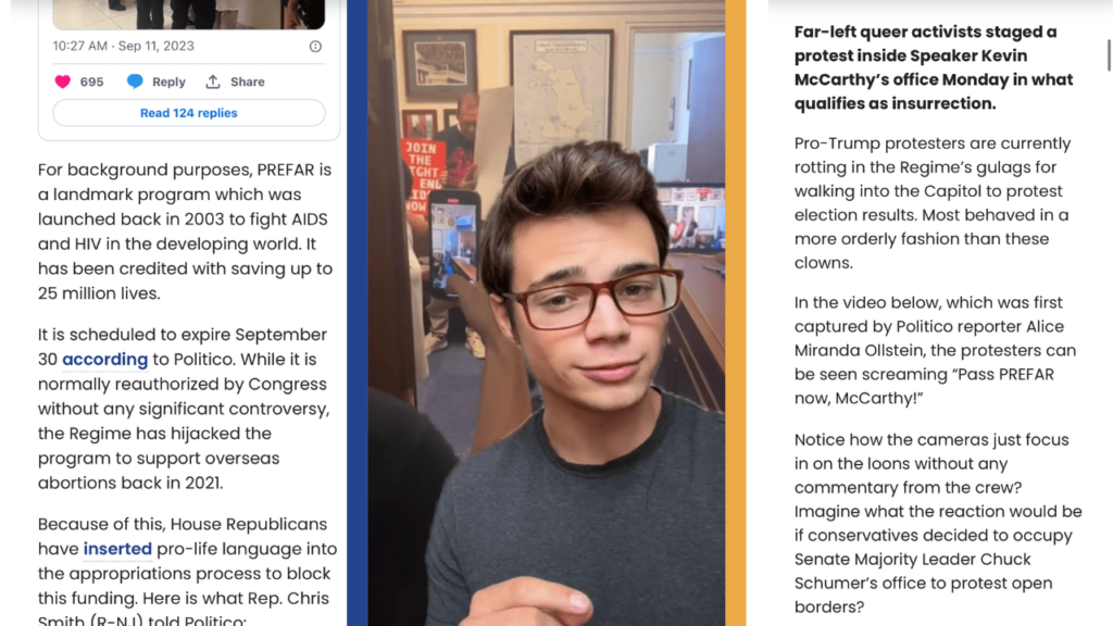 victor-reacts:-another-liberal-insurrection-–-kevin-mccarthy’s-office-occupied-over-prefar-funding-|-the-gateway-pundit-|-by-victor-nieves