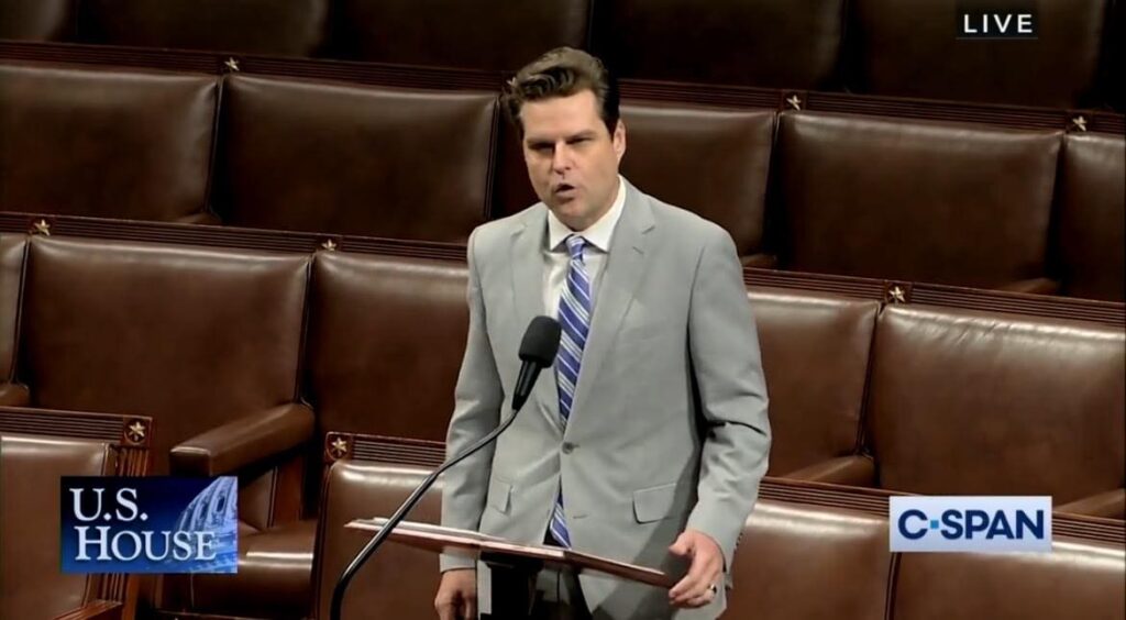 “you’re-out-of-compliance”-–-rep.-gaetz-threatens-to-remove-speaker-mccarthy-(video)-|-the-gateway-pundit-|-by-cristina-laila