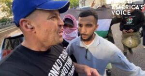 “i’ll-shank-your-f*cking-neck!”-–-pro-palestine-protester-threatens-to-stab-rav’s-ben-bergquam-(video)