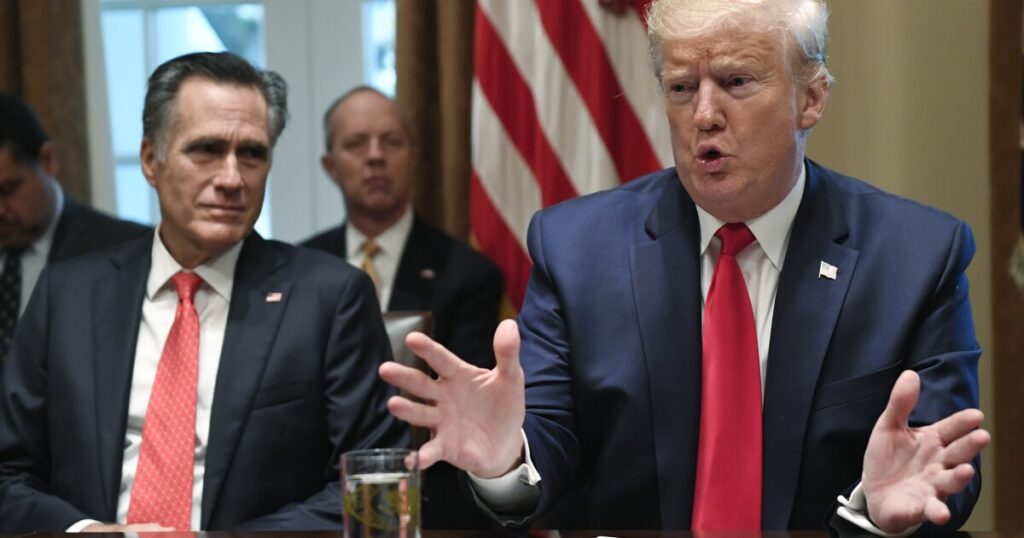 trump-celebrates-romney-not-seeking-second-term-in-senate:-‘fantastic-news-for-america’