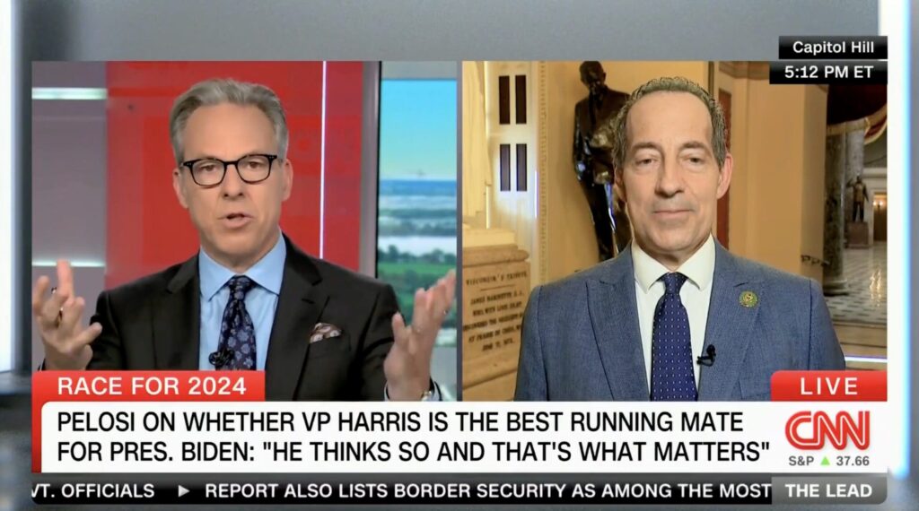 cnn’s-jake-tapper-gets-testy-as-democrat-rep.-jamie-raskin-dodges-question-on-kamala-harris-as-biden’s-best-running-mate-(video)-|-the-gateway-pundit-|-by-jim-hᴏft