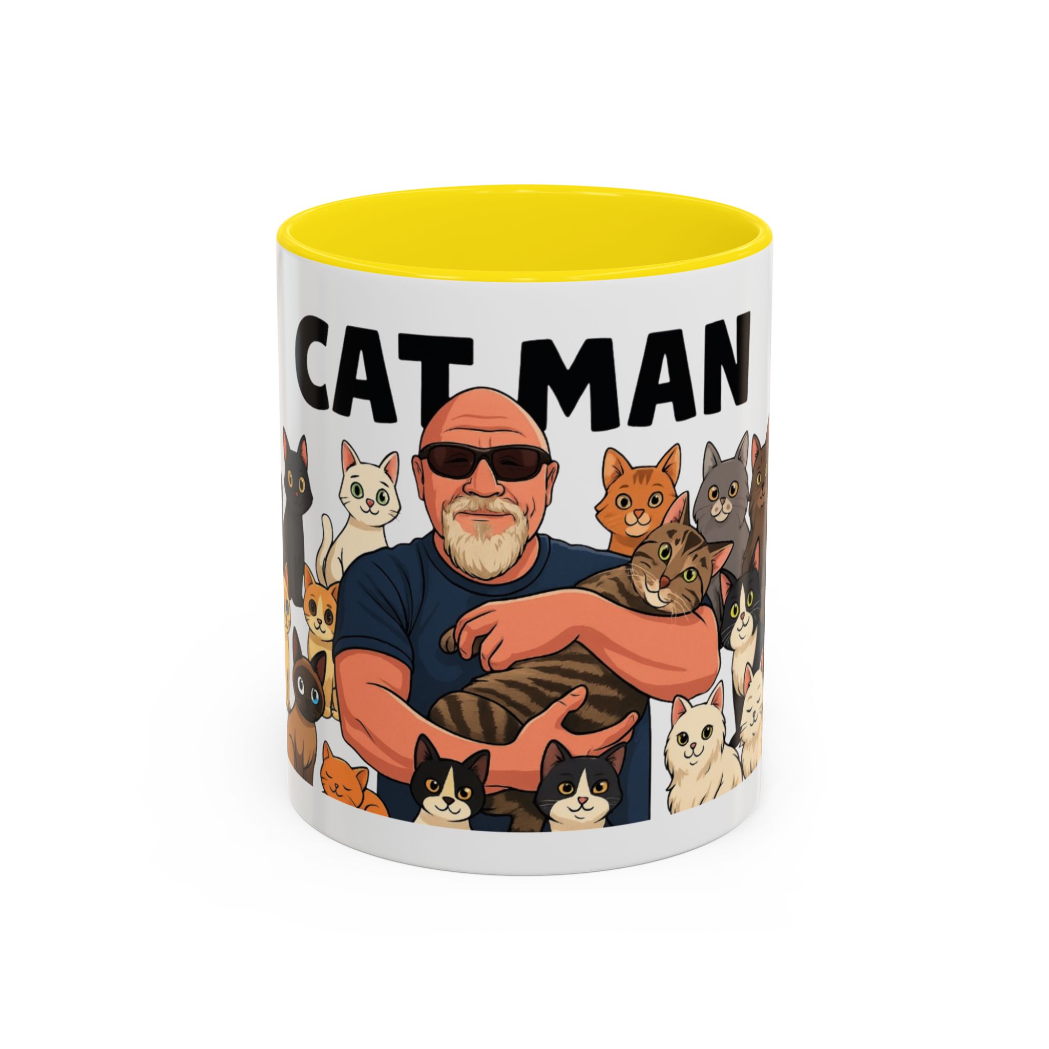 Cat Man Coffee Mug — Funny Cat Lover Accent Mug (11/15oz) - Image 9