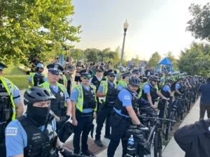 unpermitted-anti-israel-protest-blocked-from-approaching-dnc’s-united-center-–-washington-examiner