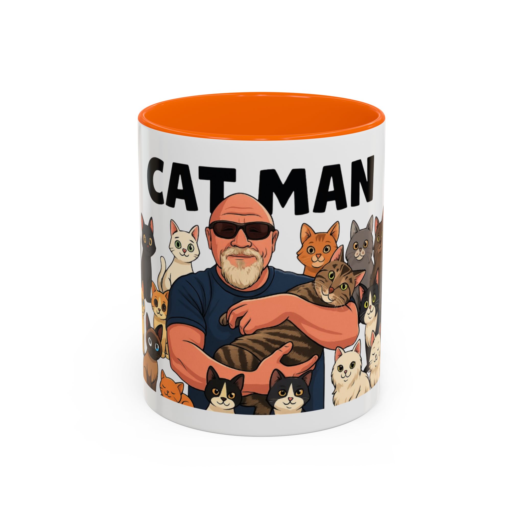 Cat Man Coffee Mug — Funny Cat Lover Accent Mug (11/15oz) - Image 8
