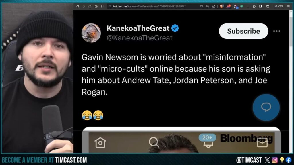 “i’m-really-worried-about-these-micro-cults”-–-gavin-newsom-in-a-panic-because-his-son-listens-to-joe-rogan-and-jordan-peterson-|-the-gateway-pundit-|-by-david-greyson