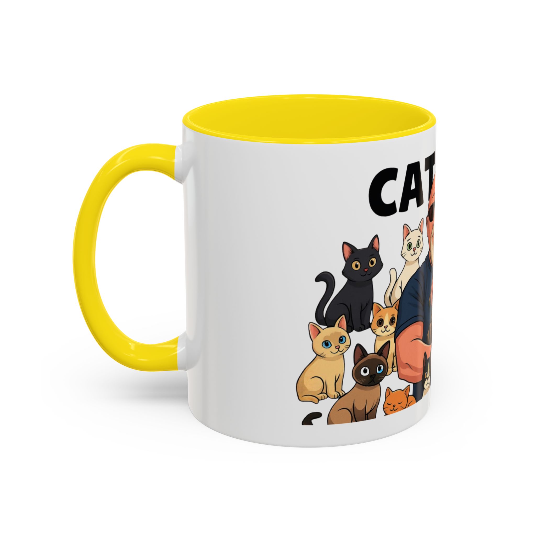 Cat Man Coffee Mug — Funny Cat Lover Accent Mug (11/15oz) - Image 3