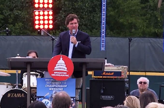 tucker-carlson-in-michigan-speech:-‘if-lying-was-a-crime,-your-governor-would-be-in-supermax-for-life’-(video)-|-the-gateway-pundit-|-by-mike-lachance