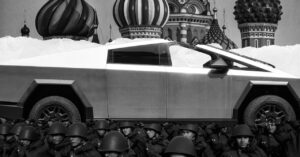 tesla’s-cybertruck-goes,-inevitably,-to-war