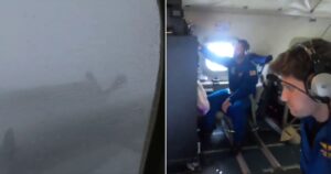 watch:-hurricane-researchers-encounter-chaotic-scene-as-they-fly-into-the-heart-of-milton