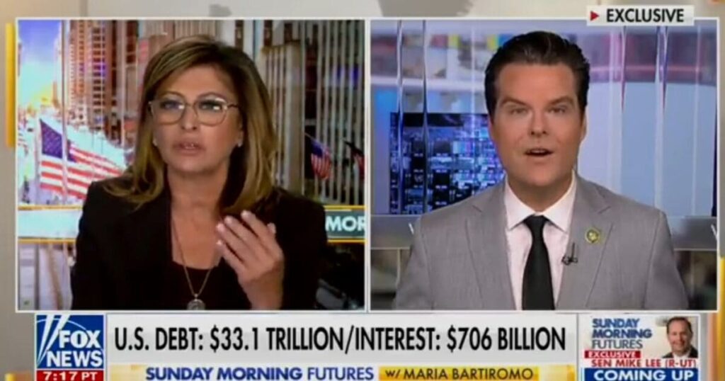 maria-bartiromo-comments-on-heated-interview-with-matt-gaetz:-“you-made-excellent-points,-my-thinking-is-evolving”-(video)-|-the-gateway-pundit-|-by-kristinn-taylor