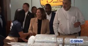 kamala-harris-gets-put-on-“diaper-detail”-during-hurricane-helene-photo-op-in-north-carolina-and-social-media-users-have-humorous-thoughts-(video)-|-the-gateway-pundit-|-by-cullen-linebarger