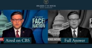 house-speaker-mike-johnson-drops-the-receipts-after-cbs-news-selectively-edits-his-interview-on-biden-harris-regime’s-botched-hurricane-response-(video)-|-the-gateway-pundit-|-by-cristina-laila