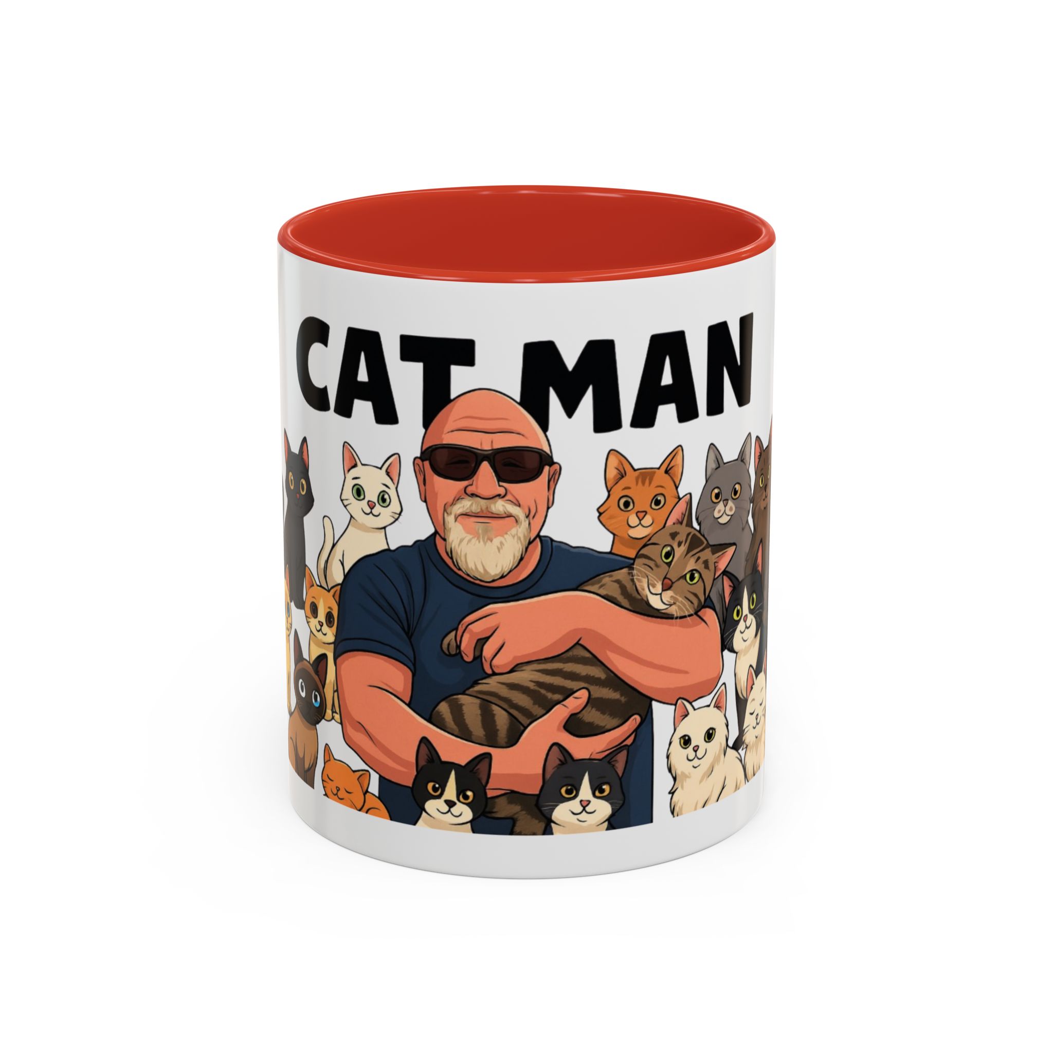 Cat Man Coffee Mug — Funny Cat Lover Accent Mug (11/15oz) - Image 36