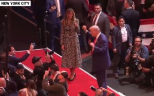 adorable!-melania-trump-laughs-and-points-as-donald-trump-starts-dancing-on-stage-to-village-people-at-madison-square-garden-(video)-|-the-gateway-pundit-|-by-jim-hoft