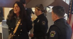 breaking:-pennsylvania-gop-committeewoman-taken-away-in-handcuffs-for-encouraging-people-to-stay-in-line-and-vote-after-democrat-election-worker-misleads-voters-(video)-|-the-gateway-pundit-|-by-cristina-laila