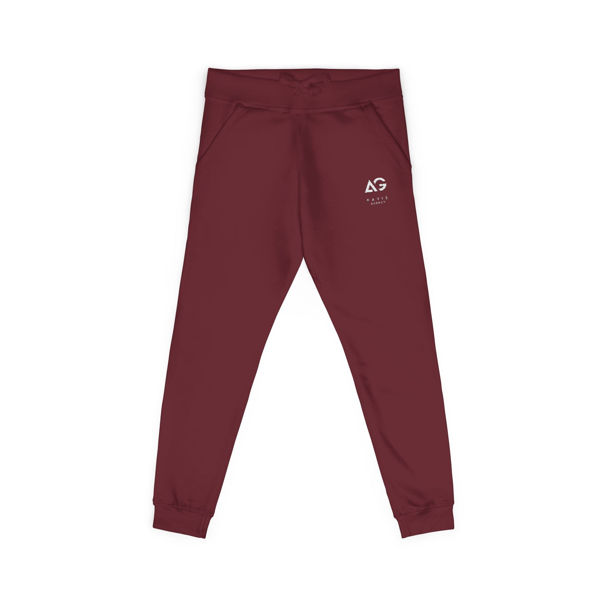 Embroidered Fleece Sweatpants — Minimal White Cozy Joggers - Image 12