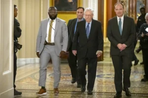 mcconnell-misses-senate-votes-due-to-‘leg-stiffness’-after-tuesday-fall-–-washington-examiner