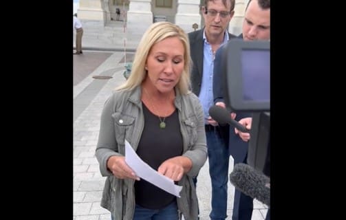 marjorie-taylor-greene-calls-on-doj-to-immediately-prosecute-jamaal-bowman-after-he-pulls-fire-alarm-and-obstructs-congressional-proceeding-|-the-gateway-pundit-|-by-jim-hoft