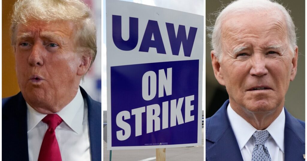 uaw-strikers-sour-on-biden-and-trump-following-visit-to-the-picket-line:-report