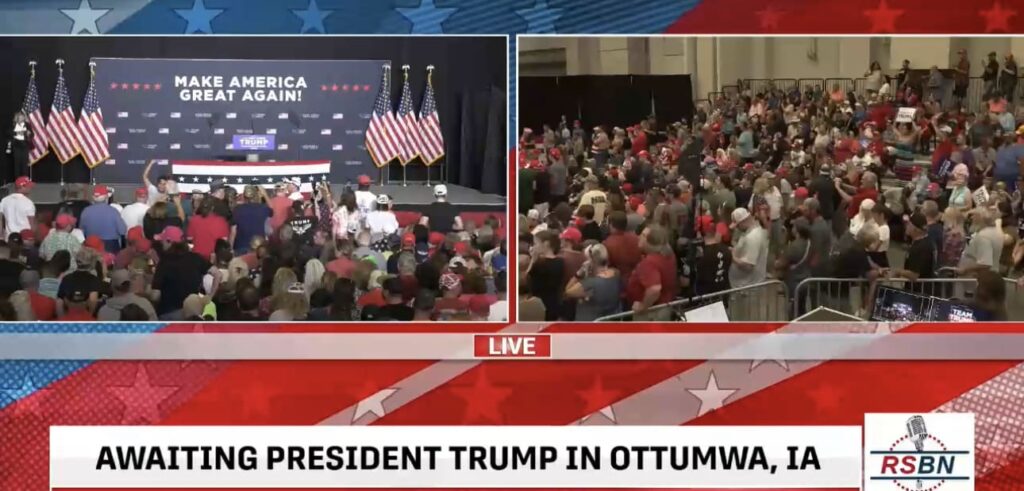 replay:-president-trump-delivers-remarks-in-ottumwa,-iowa-–-thousands-turn-out-hours-early-to-see-the-president-|-the-gateway-pundit-|-by-jordan-conradson