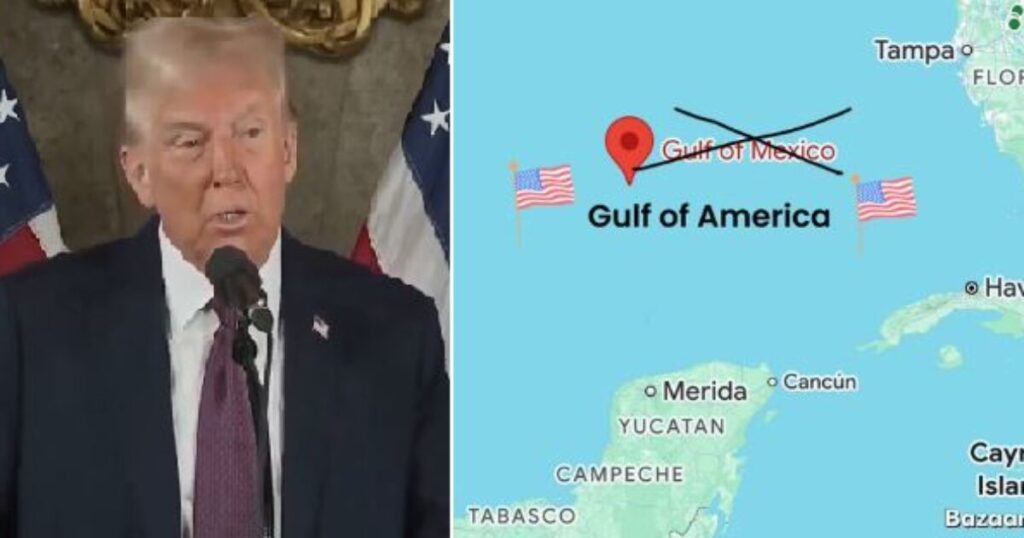 breaking:-president-trump-declares-he-is-changing-the-gulf-of-mexico’s-name-to-the-“gulf-of-america,-which-has-a-beautiful-name”-(video)-|-the-gateway-pundit-|-by-jim-hoft