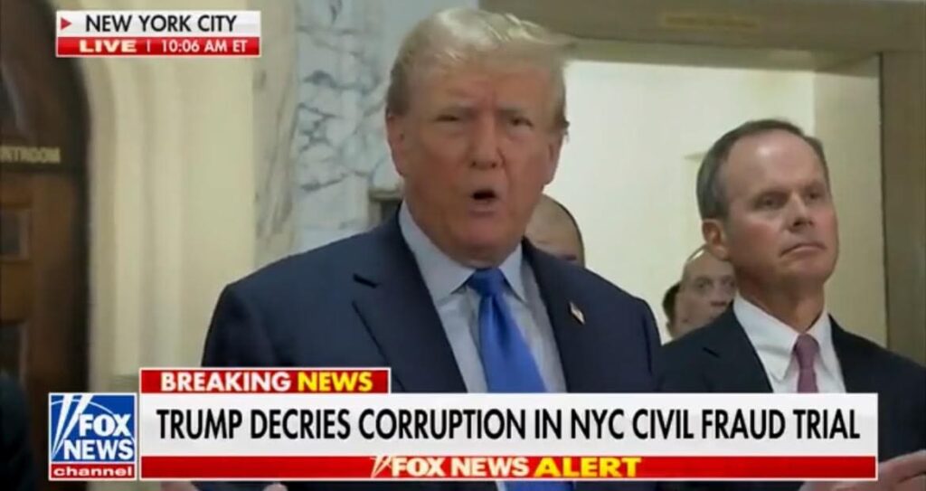 trump-blasts-ag-letitia-james,-radical-leftist-judge-arthur-engoron-in-fiery-remarks-outside-courthouse-(video)-|-the-gateway-pundit-|-by-cristina-laila