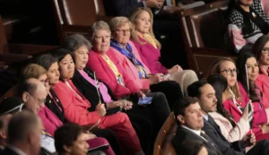 democrats-wear-pink-as-a-form-of-protest-during-trump-joint-address