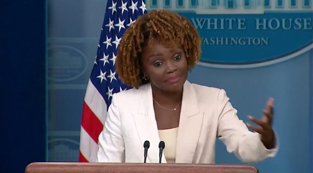fireworks!-reporters-spar-with-karine-jean-pierre-on-biden-border-wall-construction-and-broken-promises-(video)-|-the-gateway-pundit-|-by-cristina-laila