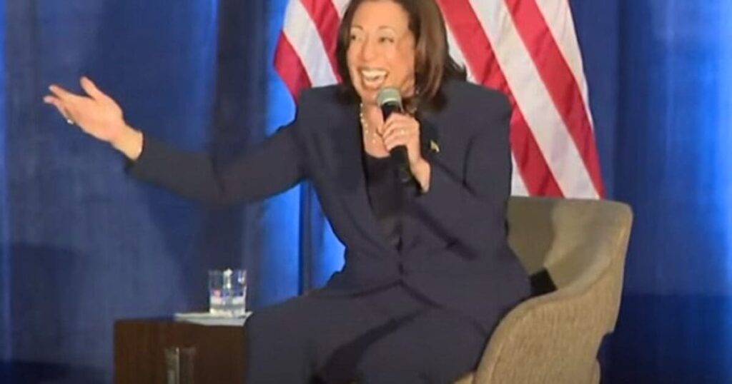 kamala-harris-has-deranged-laughing-fit-while-talking-about-the-economy-(video)-|-the-gateway-pundit-|-by-mike-lachance
