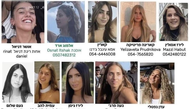 israel-releases-names-and-photos-of-the-dozens-of-beautiful-young-women-who-are-missing-following-saturday’s-hamas-attack-|-the-gateway-pundit-|-by-jim-hoft