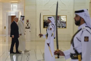 qatar-gives-trump-red-cybertruck-motorcade-en-route-to-doha