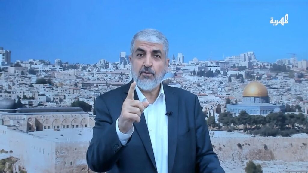 hamas-leader-and-founding-member-khaled-mashal-calls-for-global-muslim-uprising,-asking-for-muslim’s-blood-and-souls-to-be-sacrificed-for-palestine-this-upcoming-‘friday-of-al-aqsa-flood’-(video)-|-the-gateway-pundit-|-by-jim-hᴏft