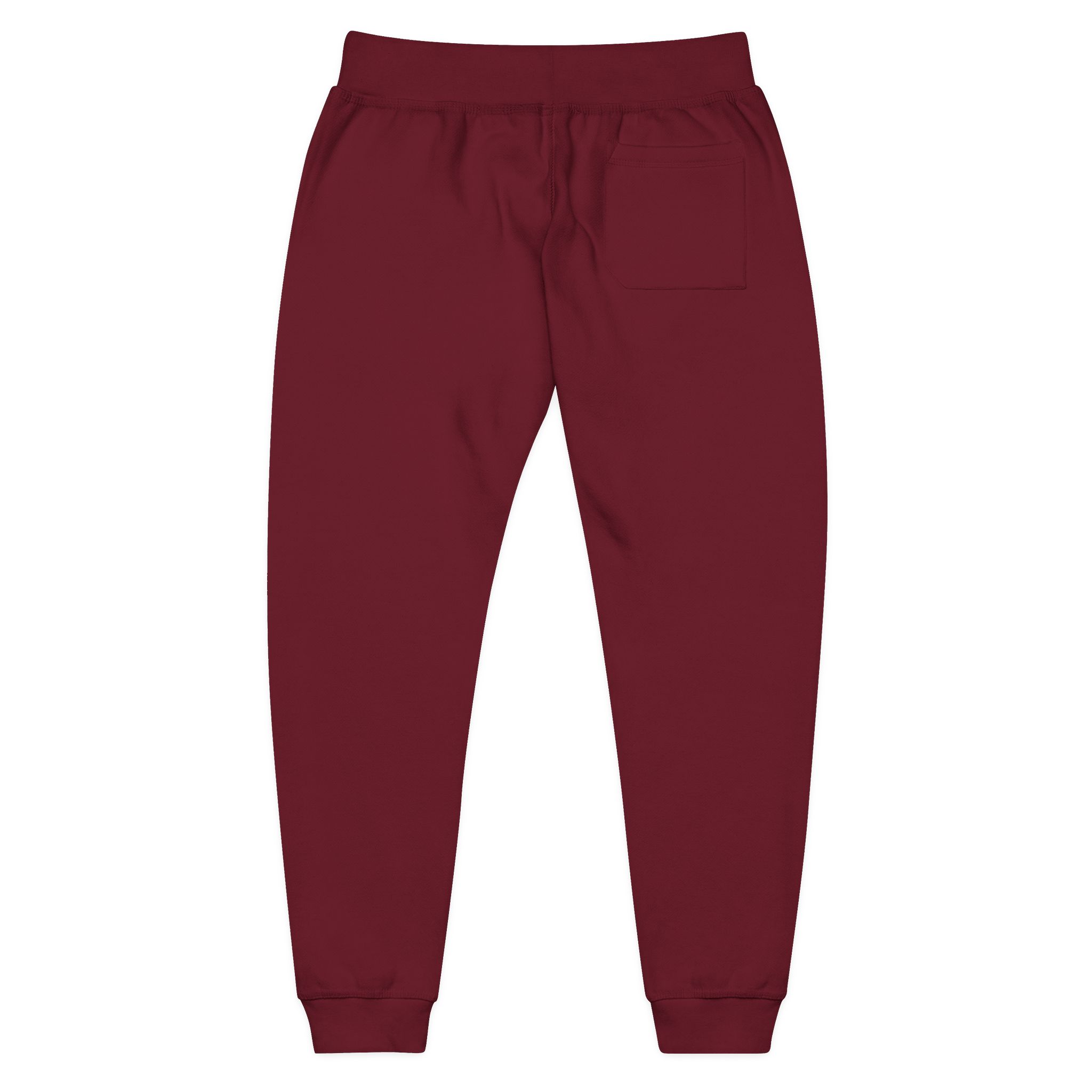 Embroidered Fleece Sweatpants — Minimal White Cozy Joggers - Image 5