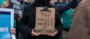 anti-deportation-protesters-set-out-to-block-ice-vans,-end-up-in-zip-ties-instead