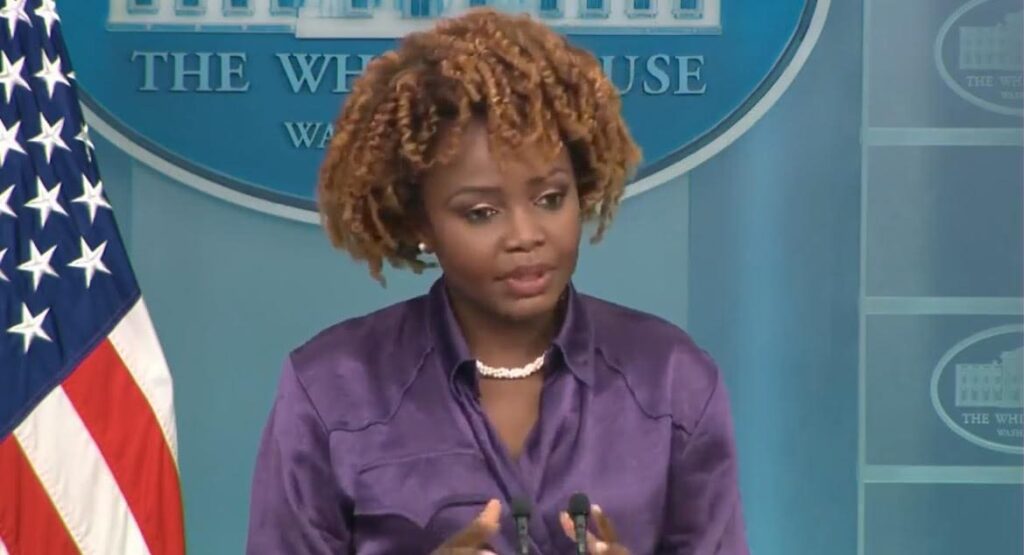 karine-jean-pierre-left-stuttering-after-reporter-points-out-bidenomics-has-failed-to-lower-costs-for-americans-(video)-|-the-gateway-pundit-|-by-cristina-laila