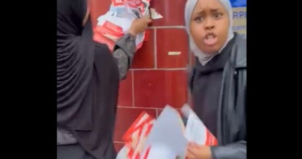 pure-evil:-muslim-women-in-london-rip-down-posters-of-the-200-missing-israelis-following-saturday’s-hamas-massacre-of-jews-(video)-|-the-gateway-pundit-|-by-jim-hoft