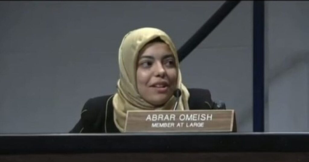 wicked:-fairfax-school-board-member-abrar-omeish-breaks-in-after-moment-of-silence-for-israel-–-then-makes-public-statement-defending-hamas-as-death-count-rises-to-1,300-in-israel-(video)-|-the-gateway-pundit-|-by-jim-hoft
