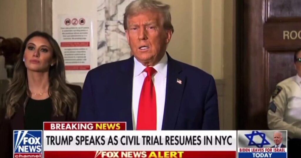 “this-is-a-disgraceful-situation-–-they-are-the-fraudulent-people”-–-donald-trump-speaks-to-reporters-as-junk-trial-resumes-in-nyc-(video)-|-the-gateway-pundit-|-by-jim-hoft