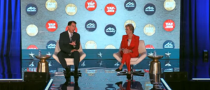 trump-ed-sec’s-speech-loudly-disrupted-by-clown-music-but-she-barely-bats-an-eye