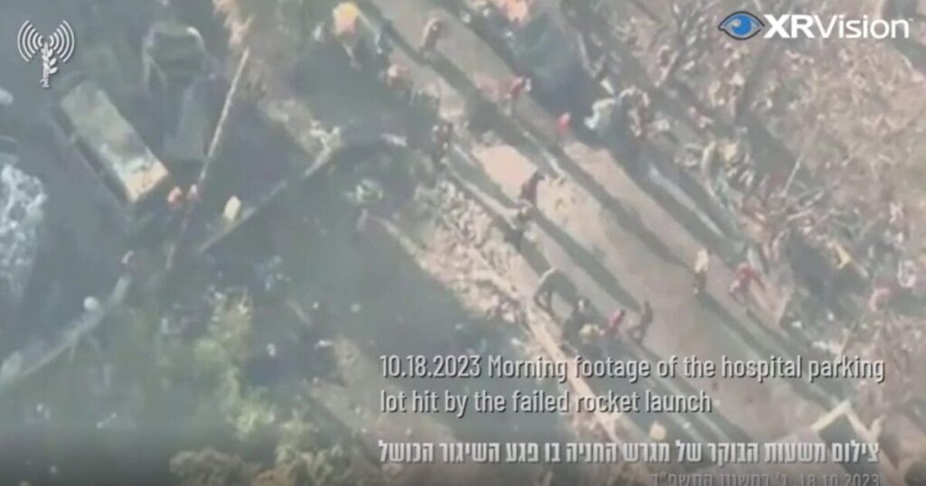 exclusive:-non-public-israeli-satellite-video-of-the-intact-al-ahli-hospital-in-gaza-after-rocket-hits-parking-lot-–-not-the-hospital-(video)-|-the-gateway-pundit-|-by-jim-hoft