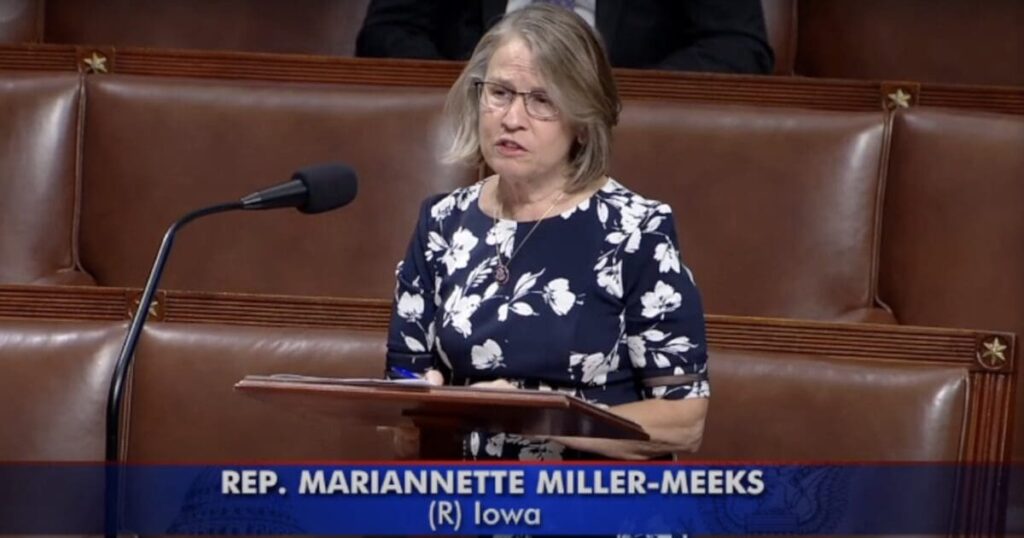 rep.-miller-meeks-claims-she-received-“credible-death-threats-and-a-barrage-of-threatening-calls”-following-her-vote-against-jim-jordan-|-the-gateway-pundit-|-by-jim-hᴏft