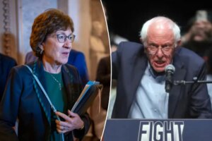 bernie-sanders-boosts-susan-collins’s-challenger-at-rally