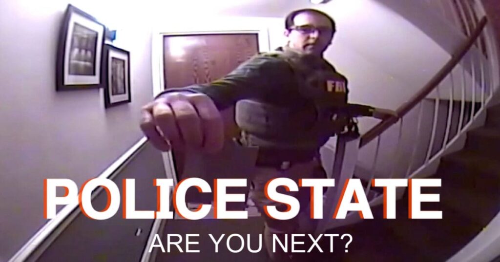 exclusive-from-“police-state”-the-movie:-shocking-footage-of-fbi-smashing-in-door-of-ny-senior-for-attending-j6-rally-–-video-|-the-gateway-pundit-|-by-jim-hoft