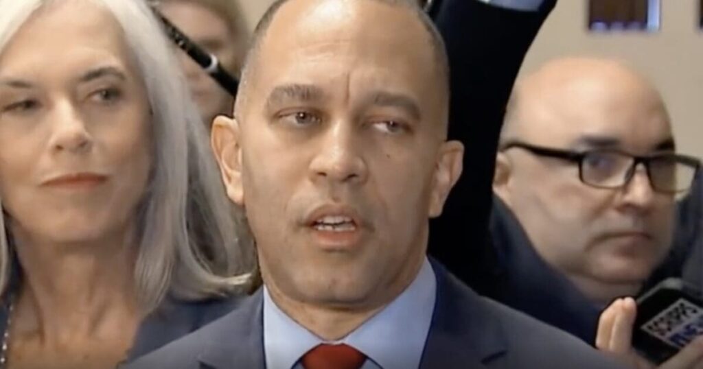 election-denier-hakeem-jeffries-calls-rep.-jim-jordan-‘a-clear-and-present-danger-to-our-democracy’-in-outlandish-claim-(video)-|-the-gateway-pundit-|-by-jim-hᴏft