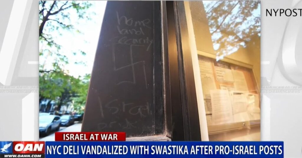 leftists-in-action:-ny-city-jewish-deli-vandalized-with-swastika-after-pro-israel-social-media-posts-(video)-|-the-gateway-pundit-|-by-jim-hoft