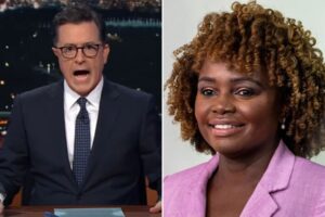 colbert-challenges-karine-jean-pierre-on-biden’s-mental-acuity