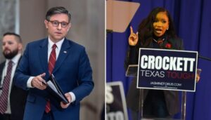 mike-johnson-can’t-hide-his-glee-at-jasmine-crockett-senate-bid