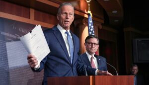 dhs-shutdown-stress-tests-thune’s-relationship-with-mike-johnson