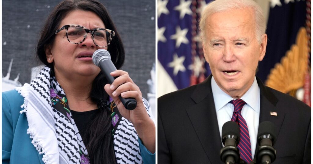 rashida-tlaib-accuses-biden-of-‘cheering-on’-netanyahu’s-‘ethnic-cleansing’-in-latest-remarks